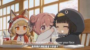 Рози пришла поиграть с маленьким пингвином гугугагой и Доро!