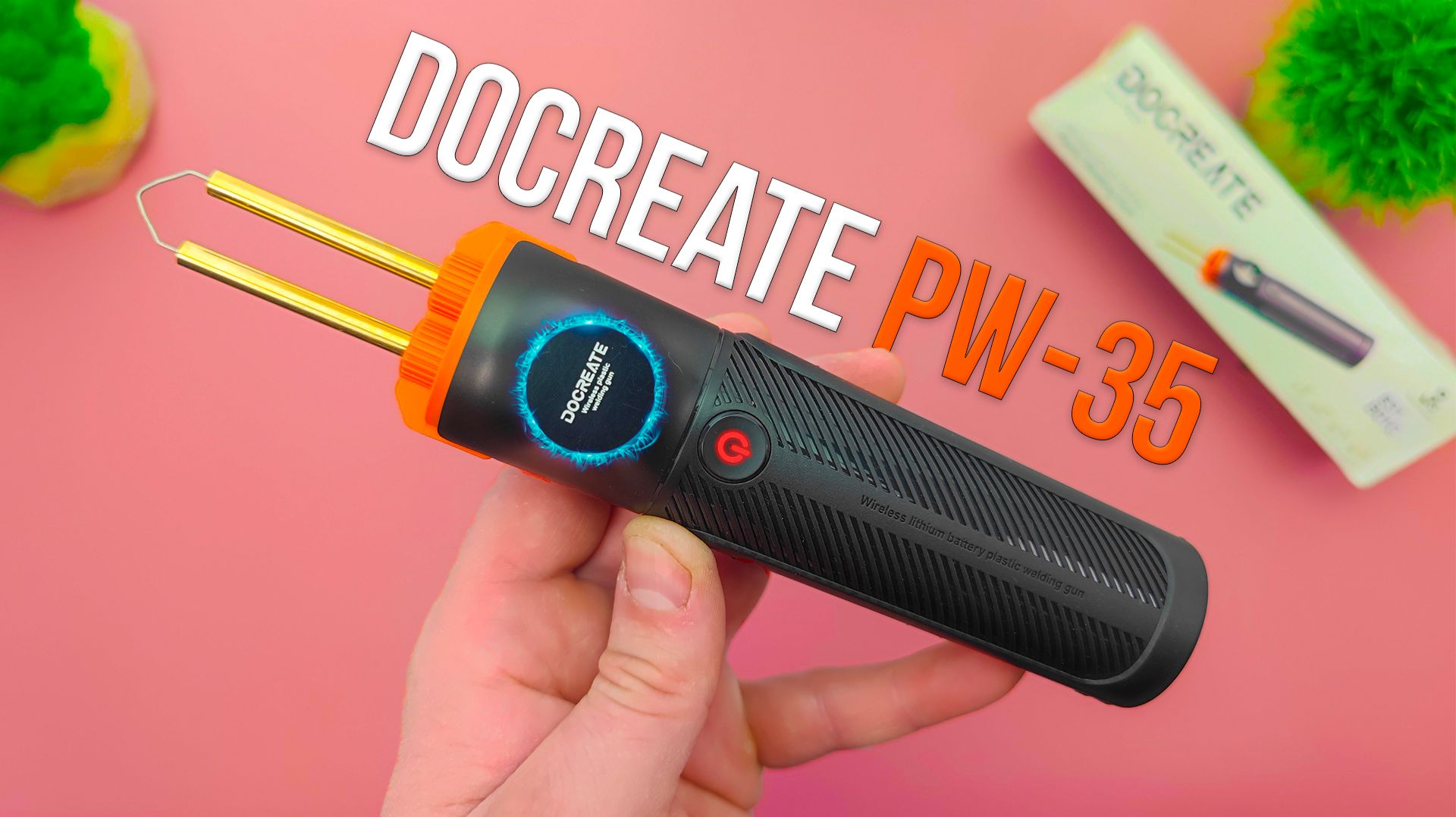 Беспроводной ПАЯЛЬНИК для ПЛАСТИКА Docreate PW35 для быстрого  Ремонта ТРЕЩИН на пластиковых деталях