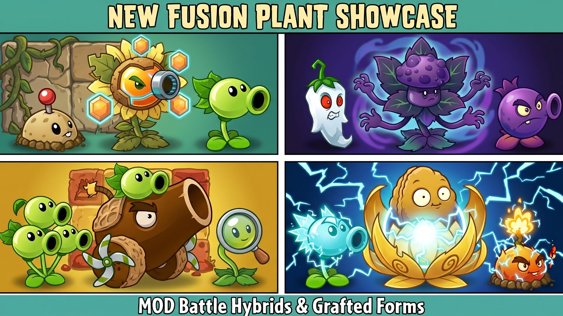 Plants Vs. Zombies Fusion Hybrid Replanted Reborn Grafted Pvz3 Ultimate Myths Gardendless Mod PvZ