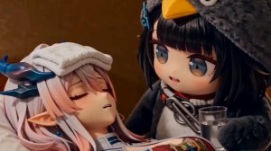 Гугугага, маленький пингвиненок, ухаживает за больным Мифу