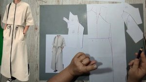 Моделирование. Платье с отлётной частью. Выкройка № 2033.