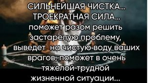 СИЛЬНЕЙШАЯ ЧИСТКА…ТРОЕКРАТНАЯ СИЛА… ДЛЯ ВСЕХ…