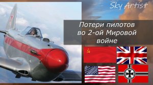 СССР понёс наименьшие потери во 2-ой Мировой войне. Потери пилотов Германии, Англии, США и СССР.