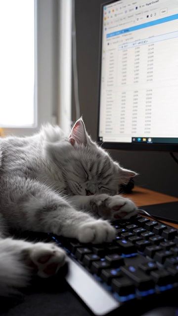 Кот в о́фисе на клавиатуре #cat #видосыоткота #cute #веселыекоты #прикольныекоты #прикольныекоты