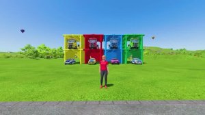 Машинки для детей полиция пожарные скорая помощь большие грузовики - синий трактор