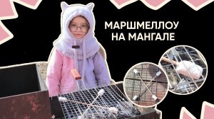 Как готовить маршмеллоу на мангале. Аня готовит маршмеллоу