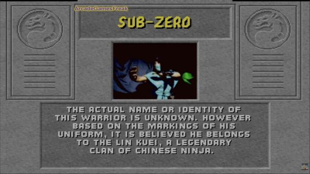 Интро Mortal Kombat 1 (1992) #5 Саб-Зиро