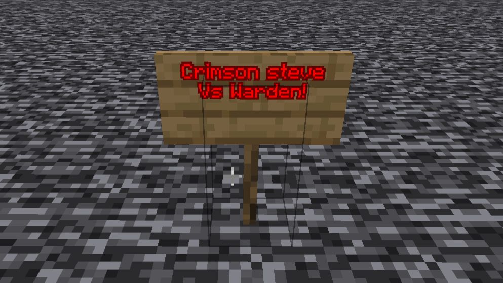 Crimson Steve Vs Warden In Minecraft