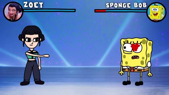 Новый поединок между Лили и Руми против Прототипа против Губки Боба и Стиа анимация