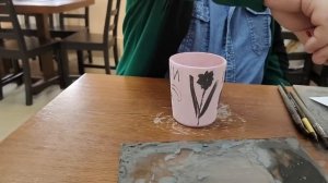 РИСУЕМ ГЖЕЛЬ НА ПАМЯТЬ НА ПОСУДЕ