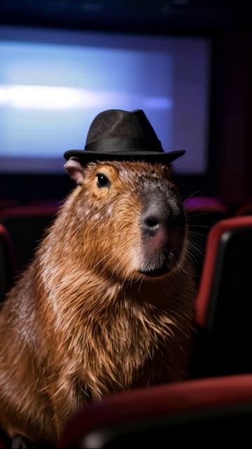 Капибара в кино: стильный питомец #капибара #животные #кино