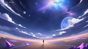 Планеты над горными хребтами — космическая фоновая анимация