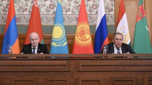 Совместная пресс-конференция С.Лаврова и С.Лебедева по итогам Совета министров иностранных дел СНГ