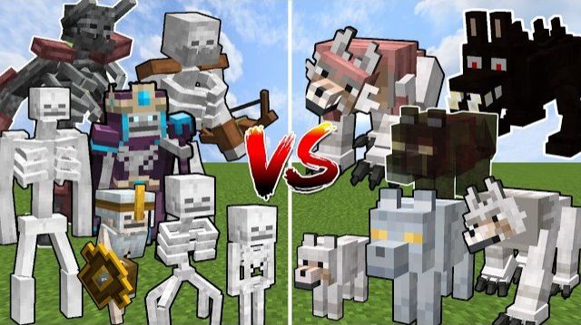 ВСЕ СКЕЛЕТЫ-МУТАНТЫ против ВСЕХ ВОЛКОВ-МУТАНТОВ в Майнкрафте