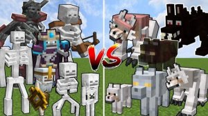 ВСЕ СКЕЛЕТЫ-МУТАНТЫ против ВСЕХ ВОЛКОВ-МУТАНТОВ в Майнкрафте