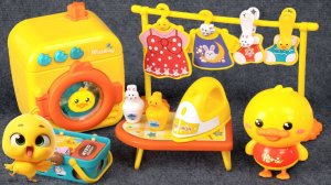 Обзор миниатюрного милого набора для стирки игрушек! Игры для детей и распаковка!