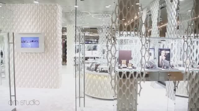 3Д панели Кегель и Декоративные перегородки в Ювелирном  Salone  Concept