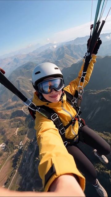 Невероятный полет на параплане над горами параплан приключение адреналин