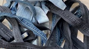 Не выбрасывай джинсовые швы! Всего 5 минут — и стильная плетёнка для кухни готова!