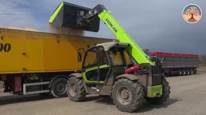 Телескопический погрузчик Zoomlion ZTH3507. Загрузка кукурузы. Дилер Агростратегия.