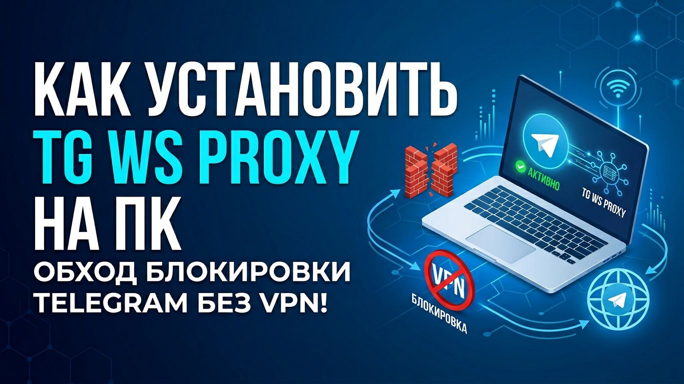 Как установить TG WS Proxy на ПК для обхода блокировки Telegram без VPN