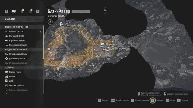 SnowRunner исследование карты + выполнение доставки первого груза .