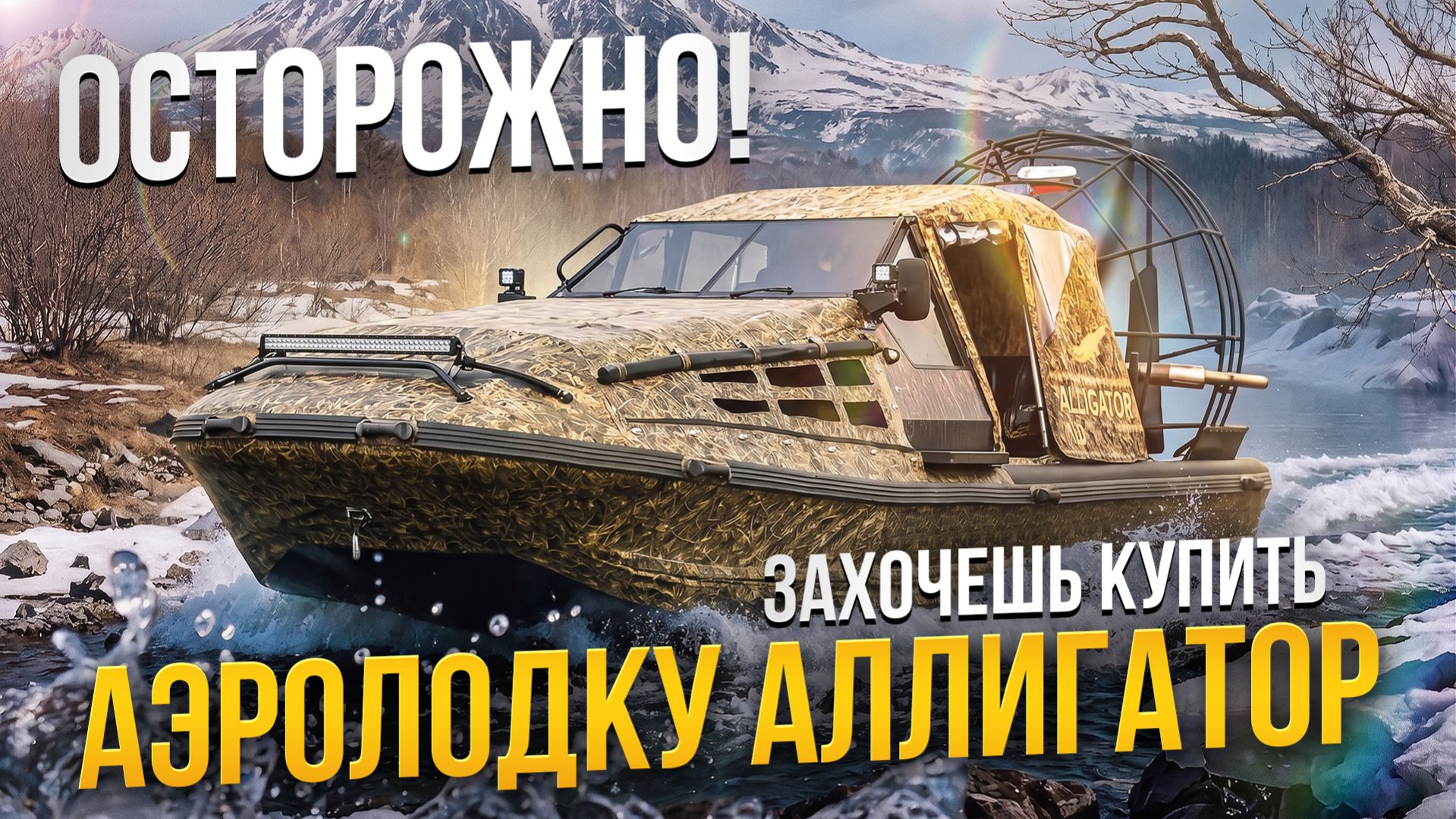 Красивая съёмка аэролодки Raptor E-Air 650 на реке Авача. Камчатка апрель