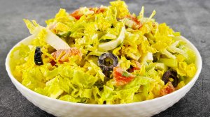 Шикарный салат с форелью и пекинской капустой. Готовится быстро и вкусно