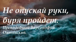 Это переживает каждая душа, ищущая спасения. Преподобный Варсонофий Оптинский.
