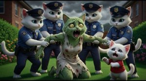 Кот-зомби врывается в дом котёнка 🧟 – Полиция спасает её в самый последний момент!