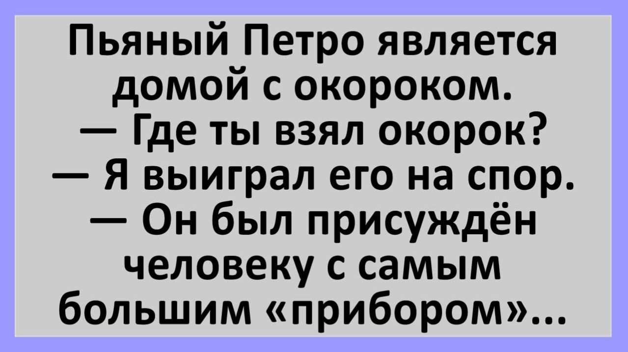 Анекдоты | Пьяный Петро является ночью домой... | Юмор
