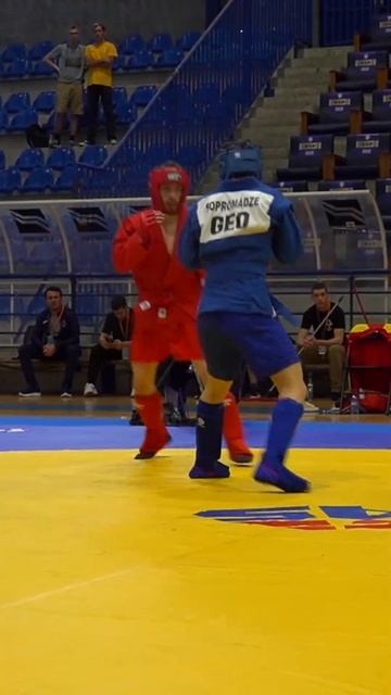 A spectacular move by Yauheni REBIKAU BLR against Giga SOPROMADZE GEO