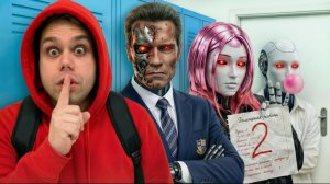 Пробрался в ШКОЛУ РОБОТОВ !  Меня раскрыли