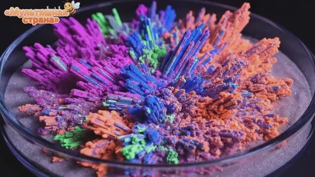 Магические кристаллы. Химическая ИИ - анимация.