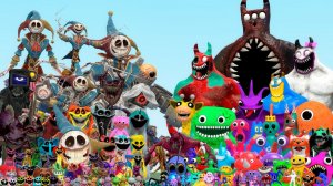 ВСЕ ПЕРСОНАЖИ POPPY PLAYTIME ГЛАВ 1-5 ПРОТИВ СЕМЬИ GARTEN OF BANBAN 1-8 (Garry's Mod)