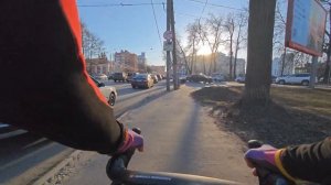 Еду на велосипеде с работы первый раз в 2026