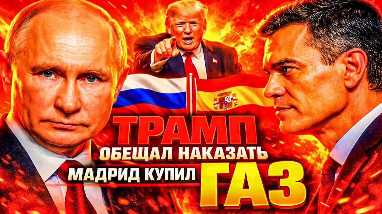 ТРАМП «ОБЕЩАЛ НАКАЗАТЬ!» — МАДРИД КУПИЛ ЕЩЁ ГАЗА У РОССИИ!