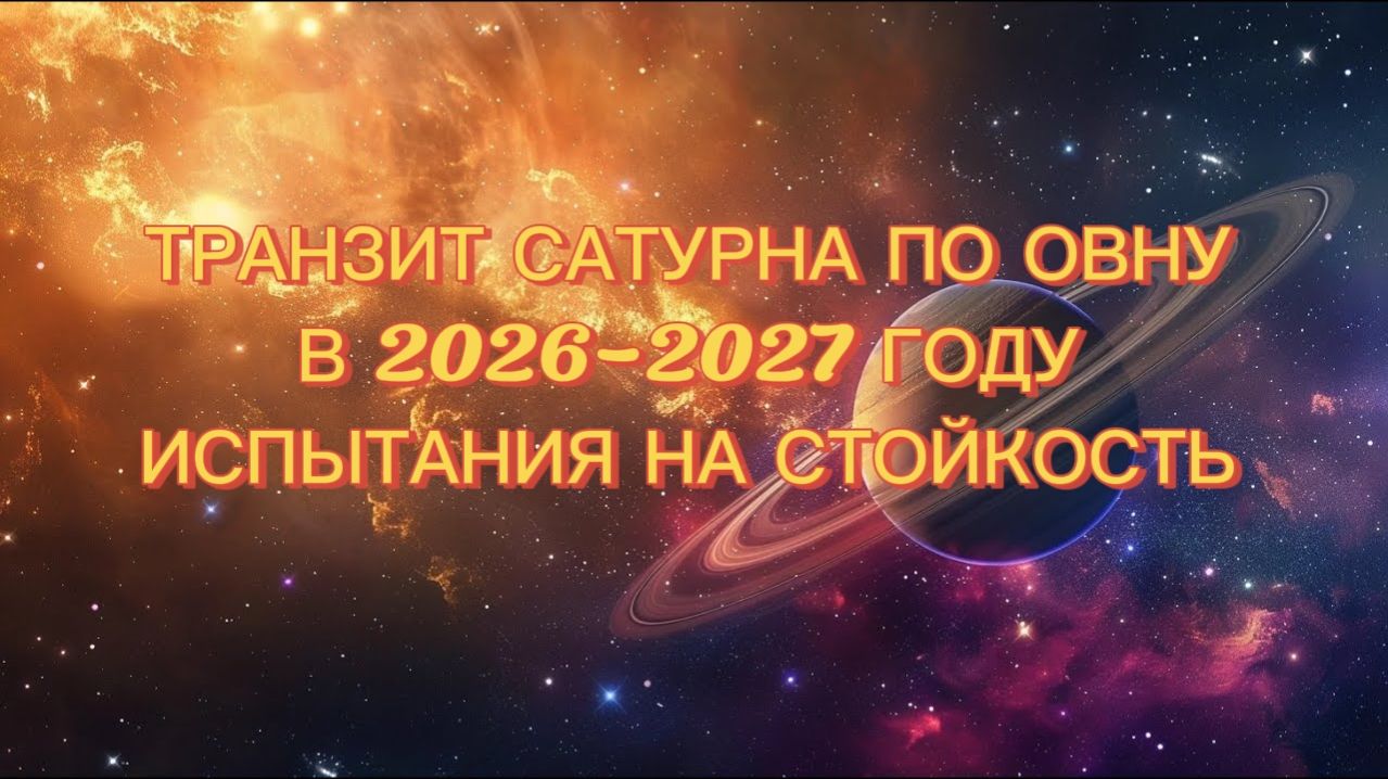 Транзит Сатурна по Овну в 2026 2027 году -  кого ждут испытания на стойкость