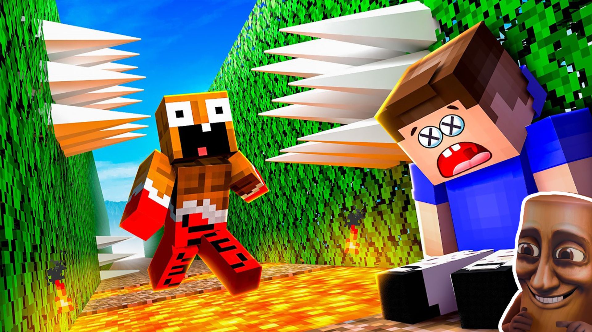 САХУР СМОТРИТ - НЕ ХОДИ ТУДА!😱 САМЫЙ УЖАСНЫЙ ЛАБИРИНТ В МАЙНКРАФТ!