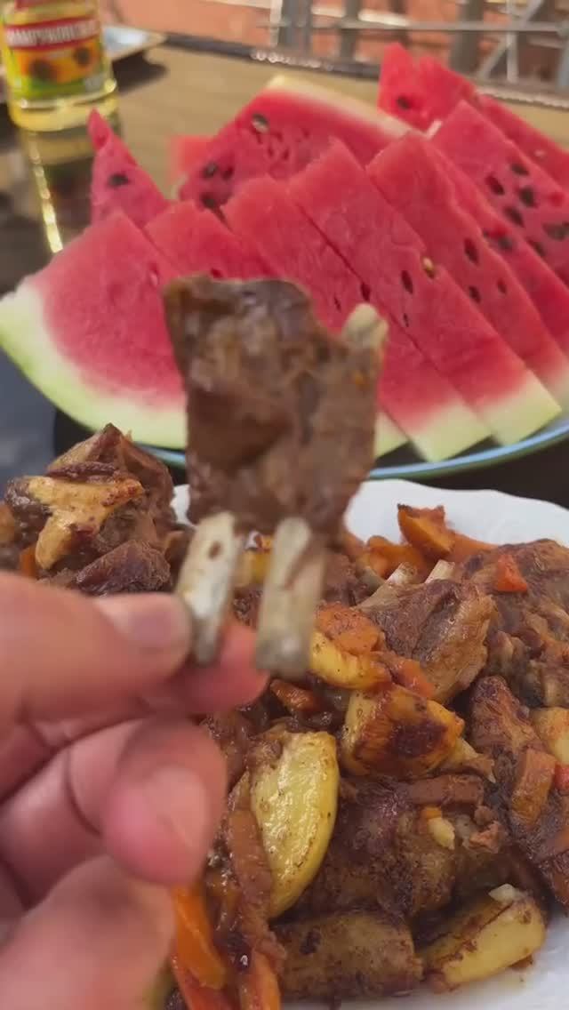 Баранина с овощами в казане 🥘