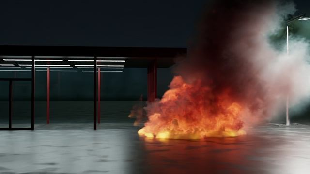 Симуляция огня в Houdini