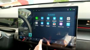 Открытие окна управления климатом в ГУ JETOUR Dashing с Андроид 9