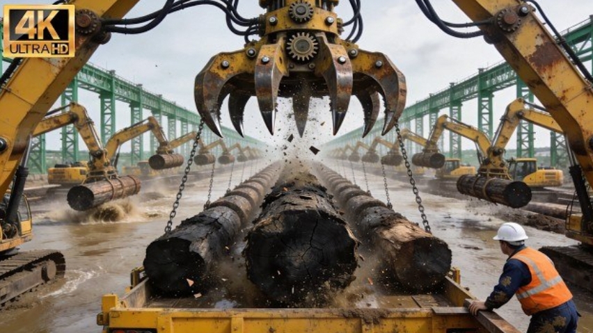 Раскопки древних деревьев, для производства дорогущей мебели.