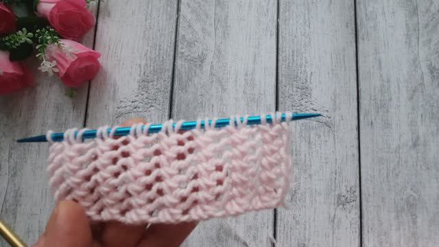 Всего 1 ряд!. Двухсторонний ажурный узор..