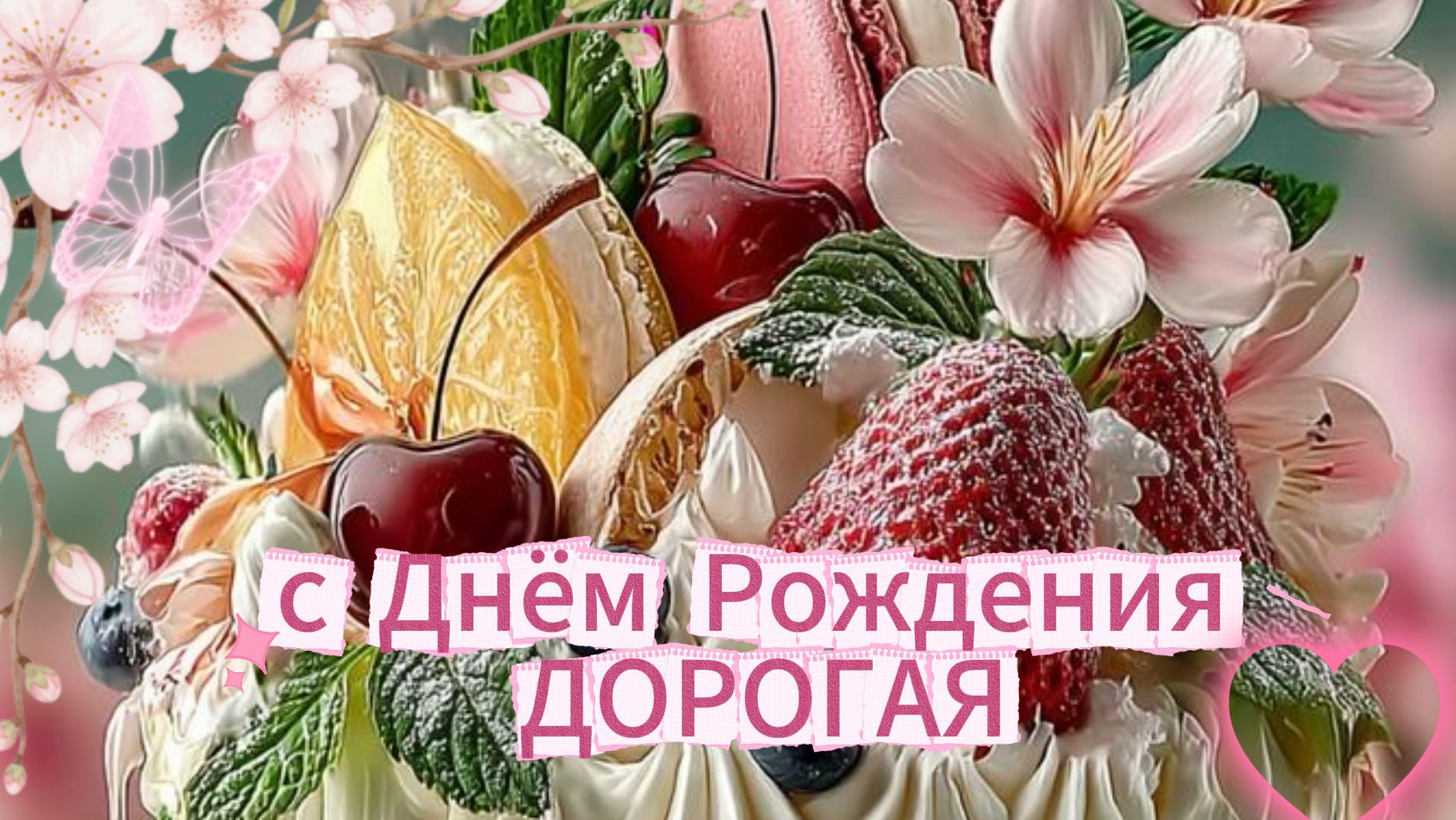 Поздравление от души с днём рождения женщине: открытка  Домохозяйка Ната