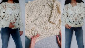 🔥Джемпер Листья/ Купила новую пряжу/ Бесплатные МК