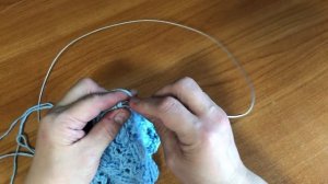 Два узора спицами в  одном полотне
