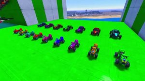 ЧЕЛОВЕК-ПАУК И СУПЕРГЕРОИ НА МОТОЦИКЛАХ 🕷️ ВЕСЕЛЫЙ МУЛЬТИК ТРЮКИ НА МОСТУ