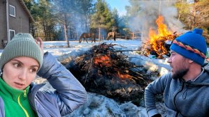 ГОТОВИМ МЕСТО ПОД НОВОЕ СТРОИТЕЛЬСТВО!! ПОПОЛНЕНИЕ НА ХОЗЯЙСТВЕ. СОЖГЛИ ПОЛ УЧАСТКА