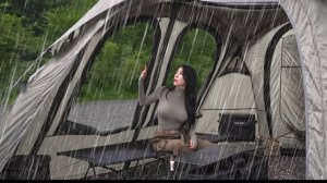 Кемпинг в сильный дождь. Звуки дождя ASMR.